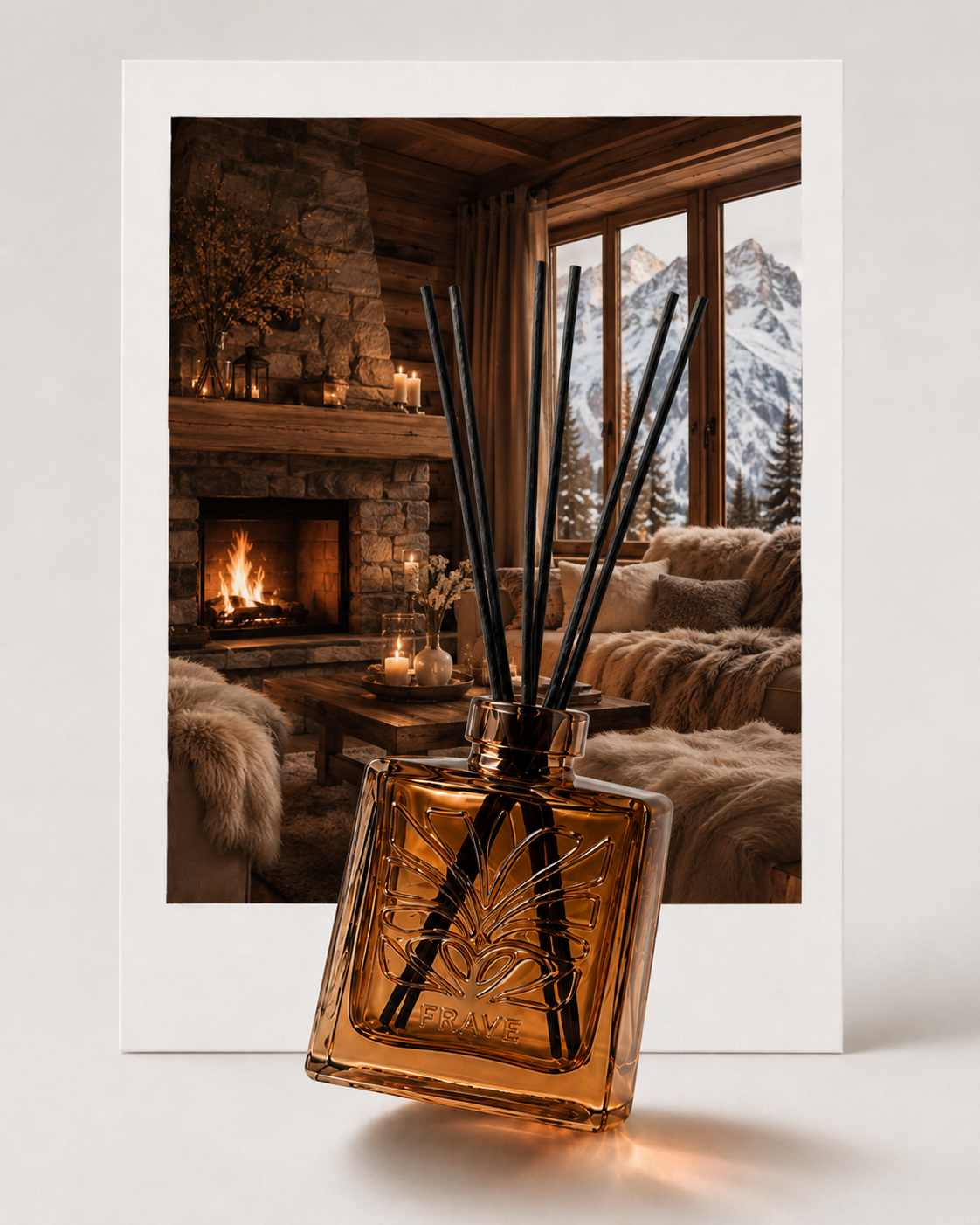 LUNEVA Alpine Ember Decorative Reed Diffuser